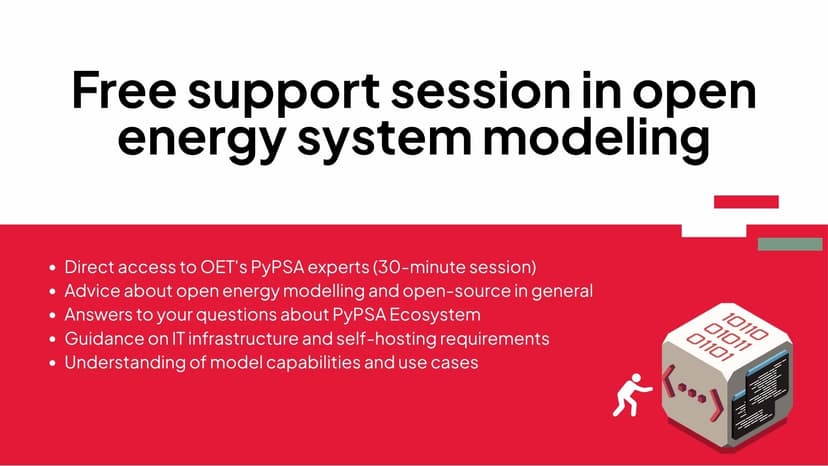 Free support sessions in open energy system modeling